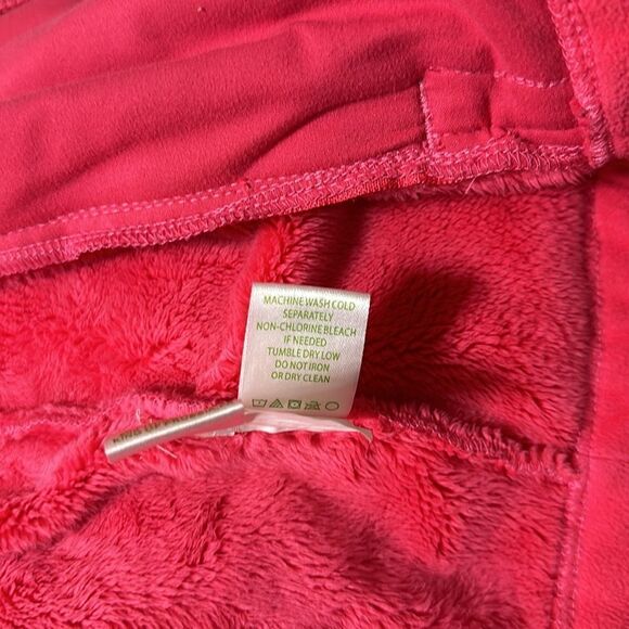 Lilly Pulitzer L Pink Grace Fleece Faux Fur Lined Cozy Soft Full Zip Jacket - Picture 12 of 16